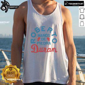 Good Roberto Manos De Piedra Duran tank top featuring vibrant design and comfortable fit for boxing enthusiasts.