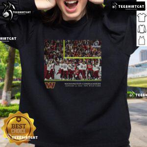 Zane Gonzalez in a Washington Commanders NFL Wild Card sweatshirt, showcasing team spirit and style.