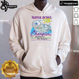 Happy Dallas Cowboys Super Bowl Showcase Hoodie featuring vibrant team colors and logo, perfect for fans celebrating victory.