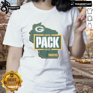 Happy Green Bay Packers Regional Ladies Tee in vibrant green, perfect for female fans showcasing team spirit.