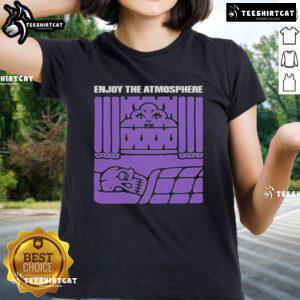 Women wearing 'Nice Enjoy The Atmosphere' tee in a vibrant outdoor setting, showcasing casual style and comfort.