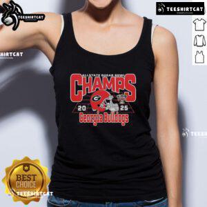 Georgia Bulldogs Football 2025 Allstate Sugar Bowl Champions tank top featuring team colors and logo design.