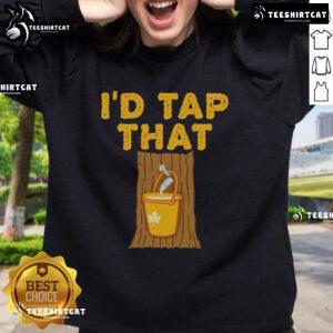 Alt Text: Cozy Nice ID Tap That Maple Tree sweatshirt featuring a vibrant maple tree graphic, perfect for fall fashion.