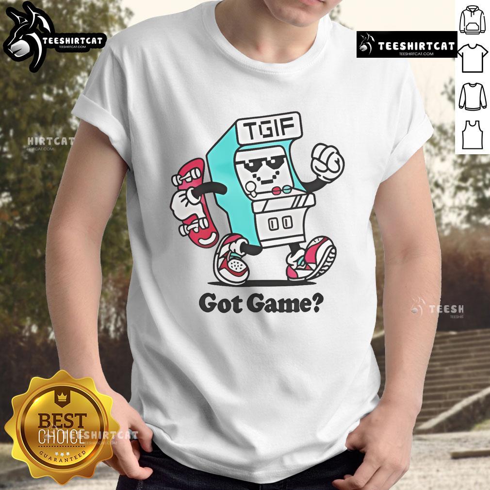Nice Luke Busey Jake Bunk'D TGIF Gaming Got Game T-Shirt featuring a vibrant design for gaming enthusiasts.