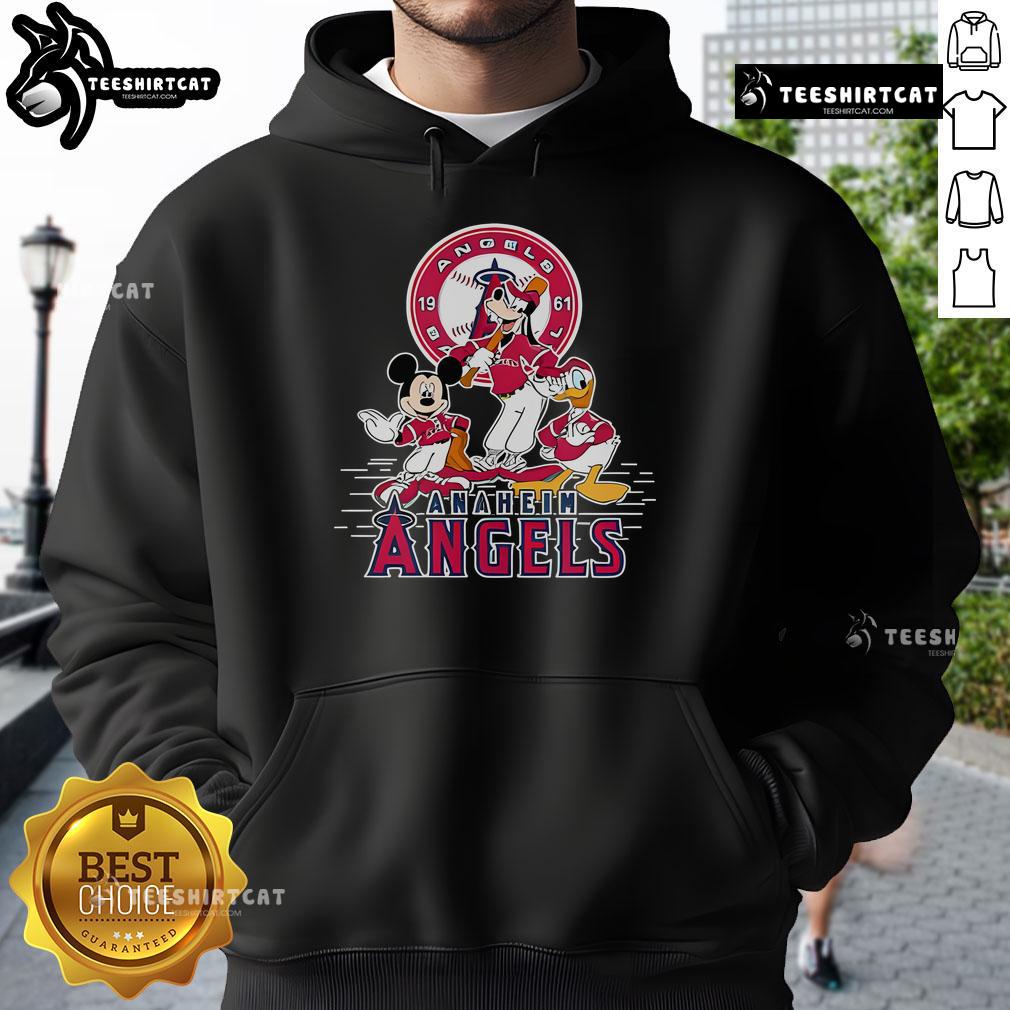 Stylish Nice Mickey Mouse Los Angeles Angels hoodie featuring vibrant colors and a playful design for fans.