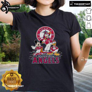 Ladies' Tee featuring Nice Mickey Mouse design for Los Angeles Angels fans, perfect for game day style.