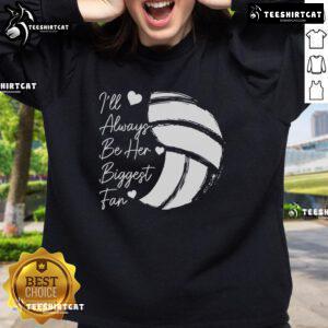 Nice Volleyball Mom sweatshirt showcasing pride for her biggest fan, perfect for cheering at games.