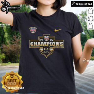 Alt Text: Notre Dame 2025 Sugar Bowl Champions Nike Ladies Tee featuring team logo and vibrant design.