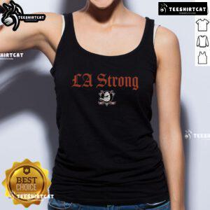 Official Anaheim Ducks Fanatics Black LA Strong Fleece Pullover Tank Top for stylish game-day comfort and support.