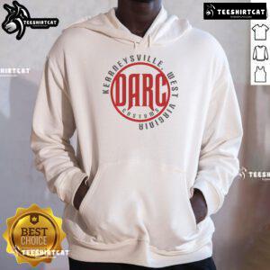 Official Darc Red Logo Hoodie featuring a bold red logo on a stylish black sweatshirt for trendy streetwear.