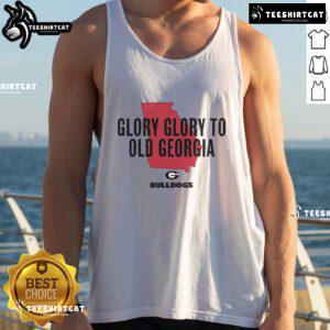 Official Georgia Bulldogs Glory Glory To Old Georgia tank top, perfect for fans showing team spirit and style.