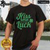 Official Kiss Me For Luck T-Shirt featuring a playful design perfect for St. Patrick's Day celebrations.