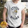 Official Lchaim Bitches Hanukkah T-Shirt featuring festive design and vibrant colors, perfect for celebrating the holiday.