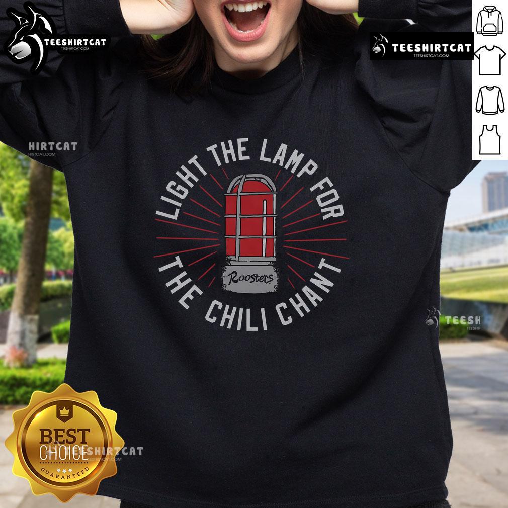 Official Light The Lamp For The Chili Chant Sweatshirt in vibrant colors, perfect for fans and cozy wear.