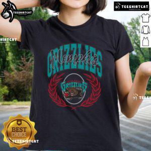 Alt Text: Official Memphis Grizzlies Mitchell & Ness NBA x Michelob Ultra Rewind Ladies Tee in vibrant blue for stylish fans.