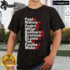 Official Papi Manny Pedro Millar Bellhorn Bronson Flower Tek Foulke Wake T-Shirt featuring vibrant graphics and bold design.