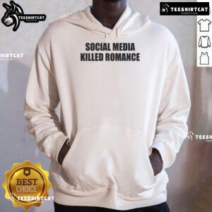 Official Social Media Killed Romance Hoodie featuring a trendy design, perfect for casual wear and expressing your style.