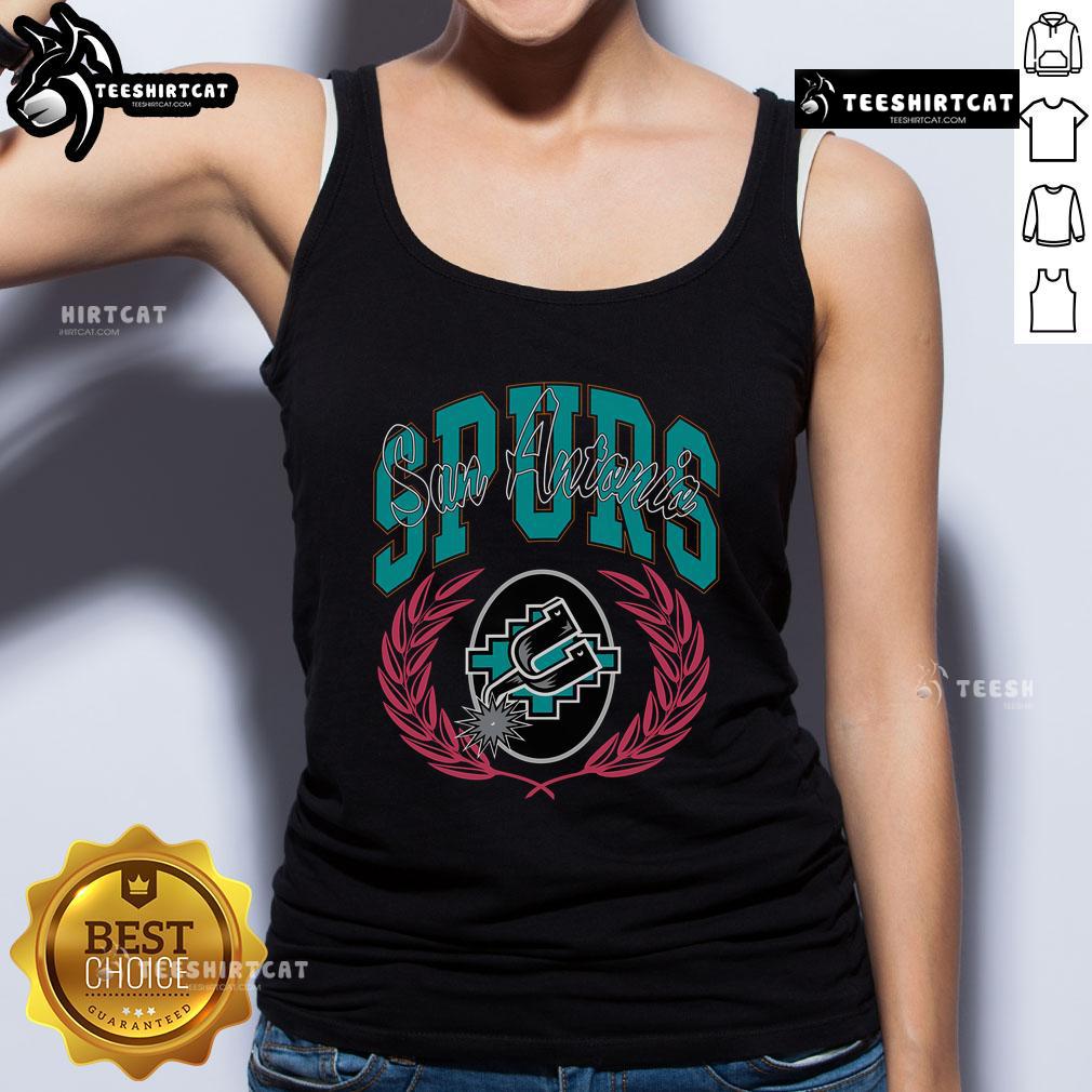 Premium San Antonio Spurs Mitchell & Ness NBA x Michelob Ultra Rewind Tank Top featuring team colors and logo.
