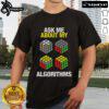 Alt Text: Premium Speed Cubing Puzzle Cuber Cube Algorithms T-Shirt featuring vibrant graphics and a unique design for enthusiasts.