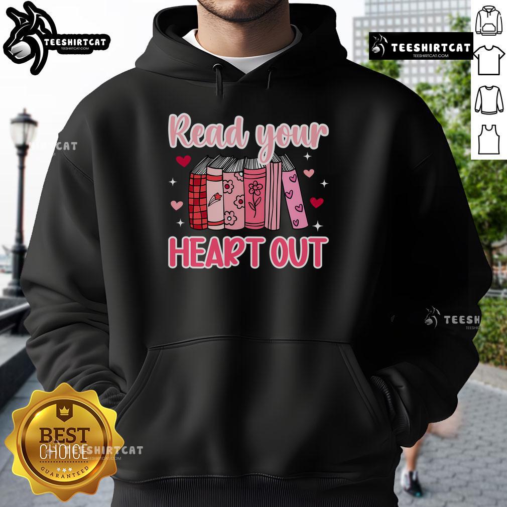 Premium Valentine's Day hoodie for school librarians featuring a stylish design perfect for celebrating love and literacy.