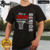 Top Basketball Senior Matching Class Of 2025 T-Shirt design featuring vibrant graphics and school spirit for seniors.