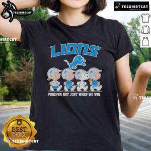 Top Detroit Lions Forever Not Just When We Win Ladies Tee featuring team colors and logo, perfect for female fans.