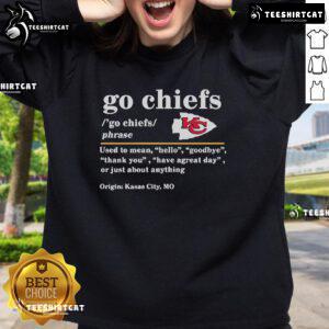 Top Go Chiefs NFL Kansas City Chiefs sweatshirt featuring team logo and vibrant colors, perfect for game day attire.