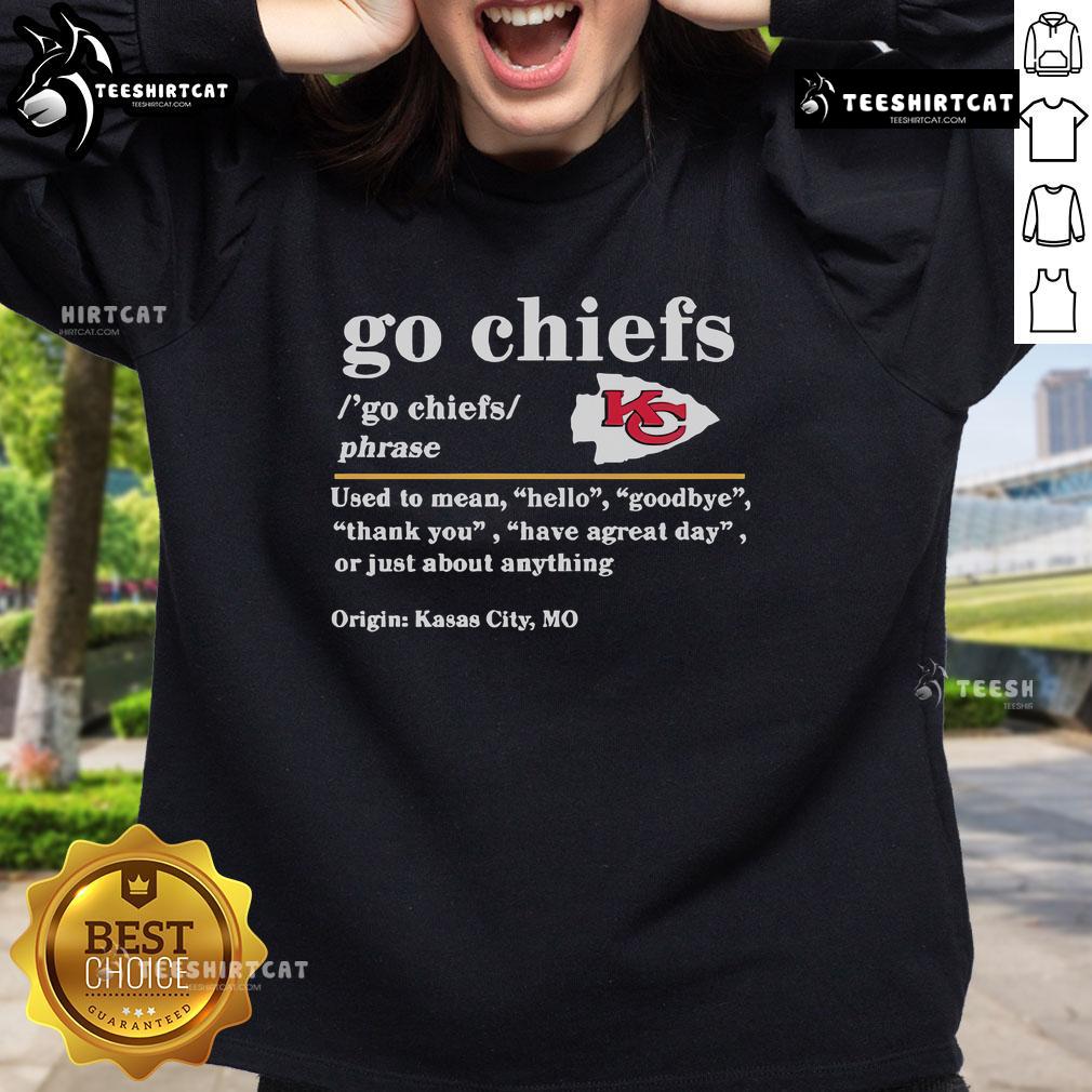 Top Go Chiefs NFL Kansas City Chiefs sweatshirt featuring team logo and vibrant colors, perfect for game day attire.