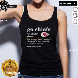 Top Go Chiefs NFL Kansas City Chiefs tank top featuring bold team logo and colors, perfect for game day and fans.