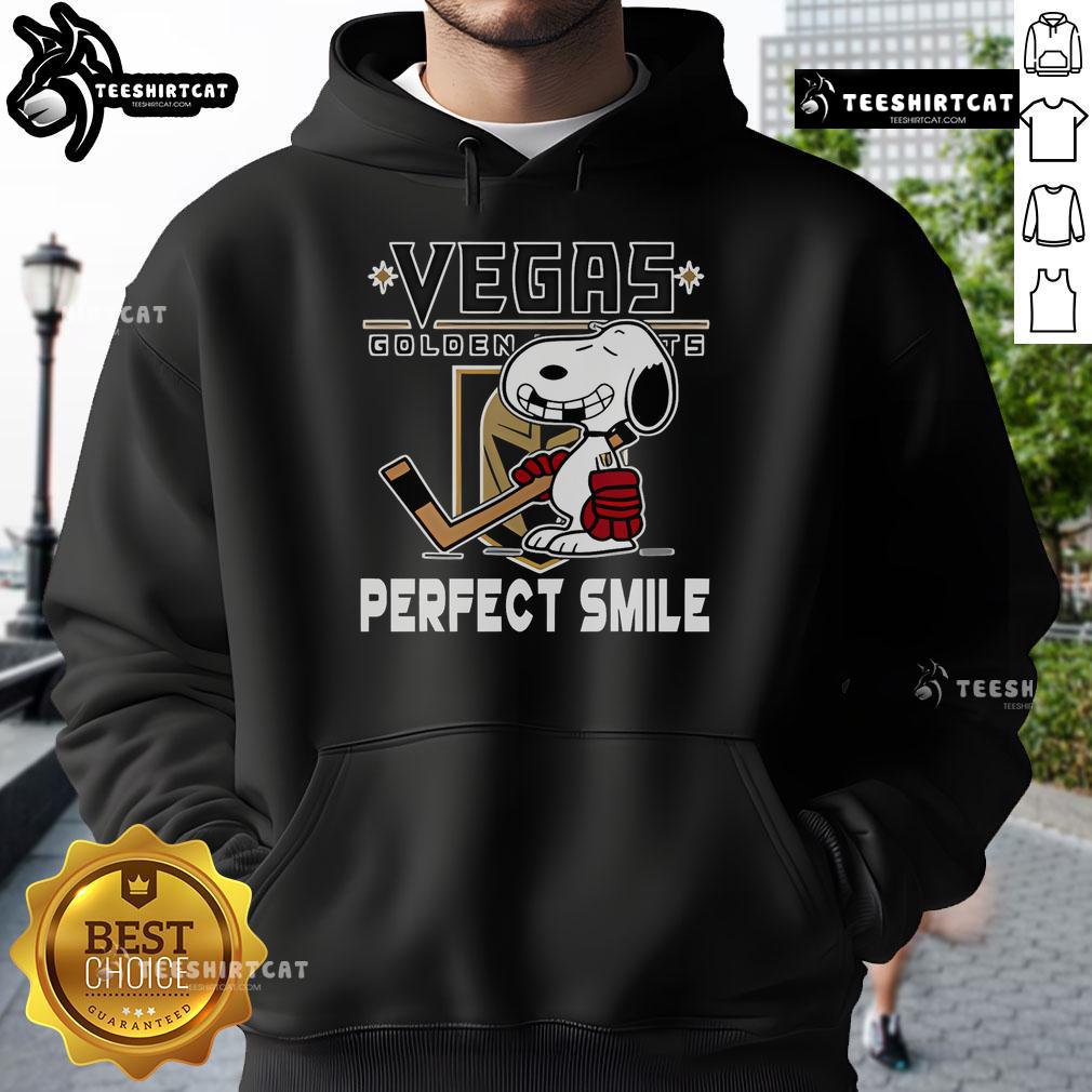 Alt Text: Top NHL Vegas Golden Knights Snoopy hoodie featuring a perfect smile from The Peanuts Movie, perfect for hockey fans.