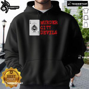 Top The Murder City Devils Ace of Spades hoodie featuring bold graphics and a stylish black design.