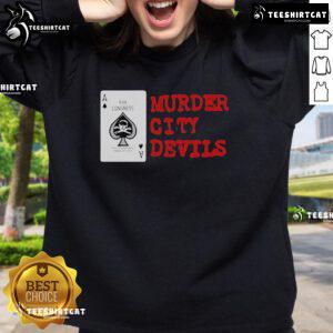 Top The Murder City Devils Ace of Spades sweatshirt featuring bold graphics and a stylish design for fans.