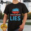Top Truth Treason In The Empire Of Lies T-Shirt featuring bold graphic design and thought-provoking slogan on a black tee.