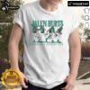 Awesome Jalen Hurts throwing and running club T-shirt featuring vibrant graphics and bold colors for football fans.