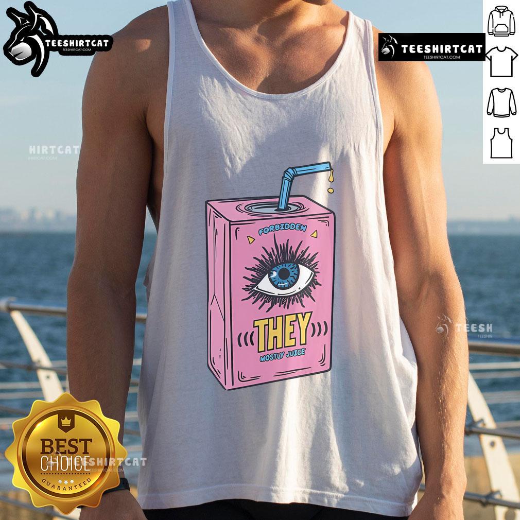 Funny Forbidden They Juice Tank Top featuring bold graphics and vibrant colors for a playful summer style.