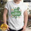 Funny Irish St Patrick's Day 'Dibs On The Redhead' Clover T-Shirt design featuring playful graphics and vibrant colors.