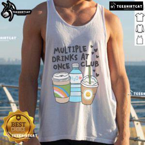 Funny multiple drinks at once club tank top featuring a humorous design for party lovers and nightlife enthusiasts.