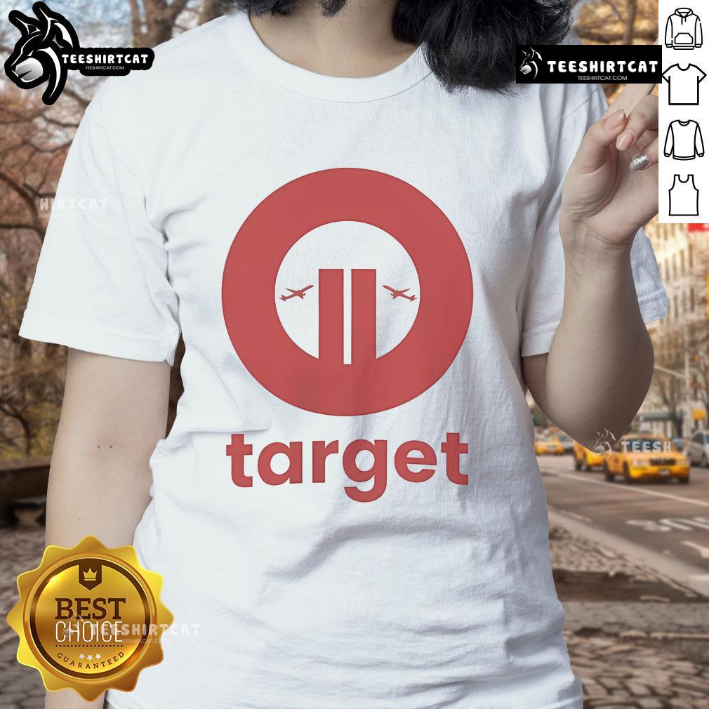 Funny Target Planet Ladies Tee featuring a whimsical space design, perfect for casual wear and humor lovers.