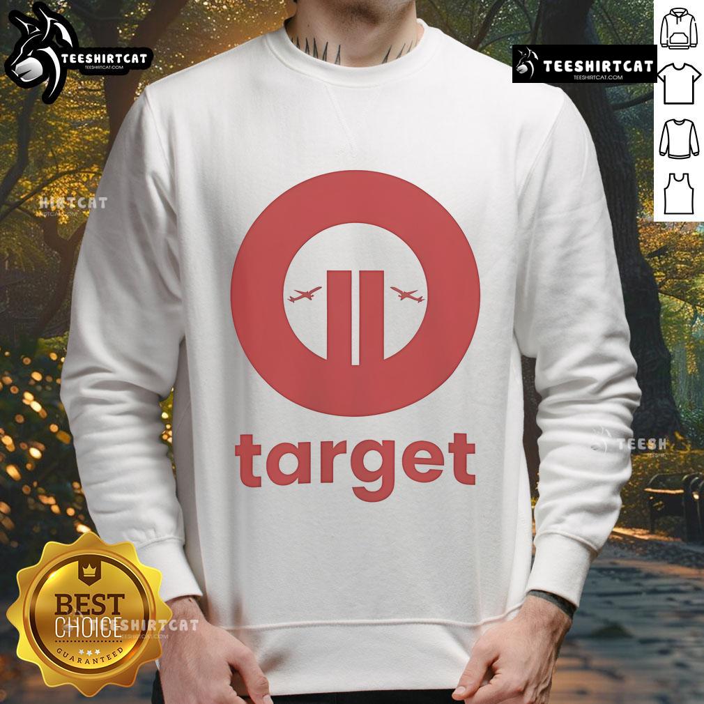 Funny Target Planet Sweatshirt featuring a playful space-themed design, perfect for casual wear and humor lovers.