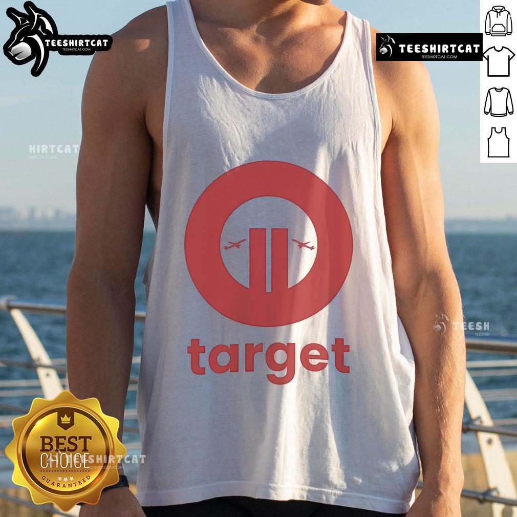 Funny Target Planet Tank Top featuring a quirky design, perfect for casual wear and space enthusiasts.