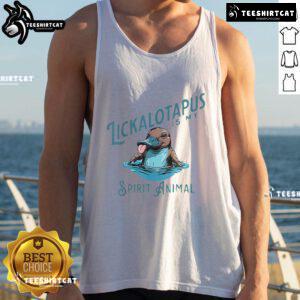 Funny vintage Lickalottapus meme tank top, perfect for animal lovers and quirky fashion enthusiasts.