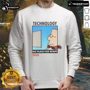1990s Good Dilbert Technology sweatshirt featuring bold graphics, showcasing humor and style for tech enthusiasts.