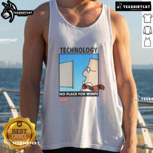 1990s tank top featuring 'Good Dilbert Technology' design, perfect for fans of retro comic humor and tech culture.