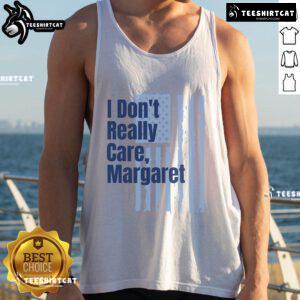 Good I Dont Really Care Margaret Sign tank top featuring an American flag design, perfect for patriotic fashion.