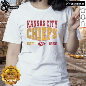 Good Super Bowl LIX Kansas City Chiefs Est. 1960 Champions Ladies Tee showcasing team pride and style for fans.