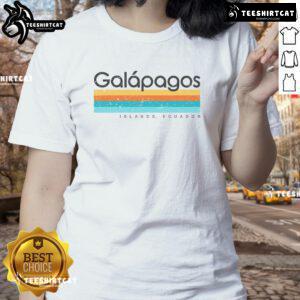 Good Vintage Galapagos Islands Ecuador retro ladies tee featuring vibrant colors and a stylish design for casual wear.