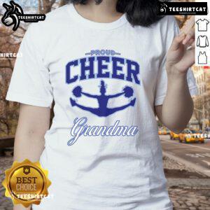 Happy proud grandma wearing a cheerful tee celebrating family love and joy at a special event.