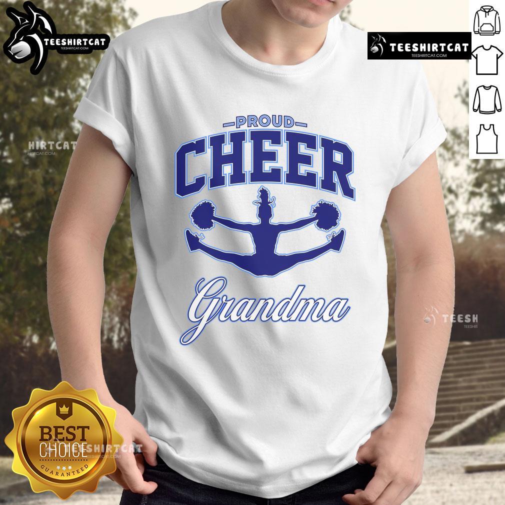Happy Proud Cheer Grandma T-Shirt featuring a cheerful design perfect for proud grandmothers celebrating their grandchildren.