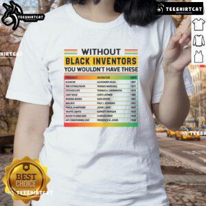 Hot History Black Inventors Black History Month Ladies Tee featuring iconic inventors on a stylish shirt design.