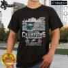 Hot Philadelphia Eagles Super Bowl Champions 2025 T-Shirt featuring Eagles Fly celebration design in vibrant colors.